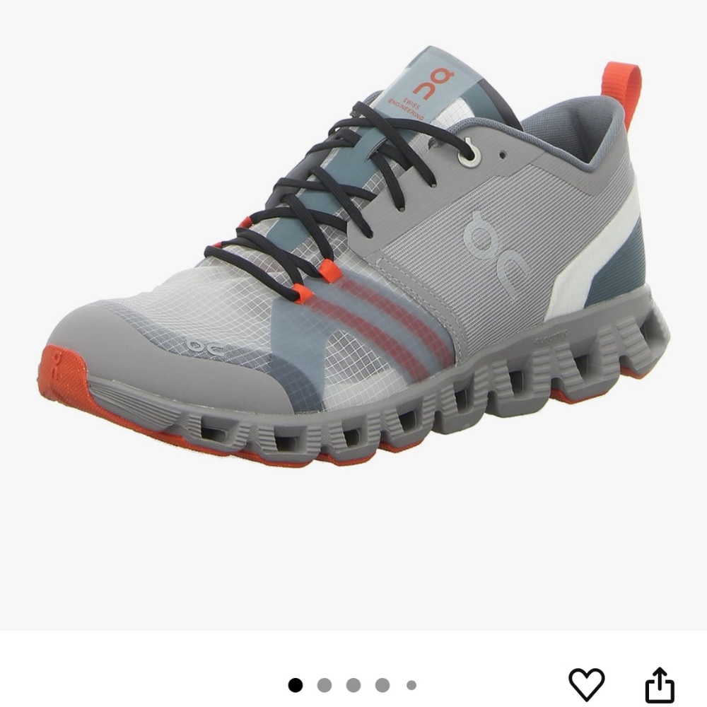 On Cloud X Shift Alloy/Red 8.5 womens NWOB